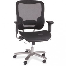 Safco Big & Tall All-Mesh Task Chair - High Back - Black - Armrest - 1 Each