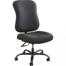 Safco Optimus Big and Tall Chair - Black Seat - Black Back - 5-star Base - 23