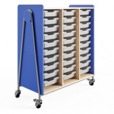 Safco Whiffle Typical Triple Rolling Storage Cart - 330 lb Capacity - 4 Casters - 3
