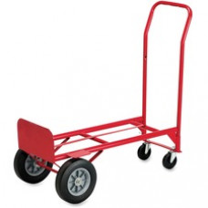 Safco Convertible Hand Truck - 600 lb Capacity - 4 Casters - 4