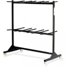 Safco Double Tier Chair Cart - 840 lb Capacity - 4 Casters - 4