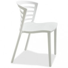 Safco Entourage Stack Chair - Grass (Quantity 4) - White - 19.5