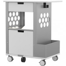 Focal Rolling Storage Cart - 2 Drawer - 5 Casters - Steel, Metal, Melamine - x 28