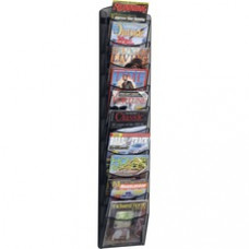 Safco 10-pocket Onyx Mesh Literature Rack - 10 Pocket(s) - 50.8