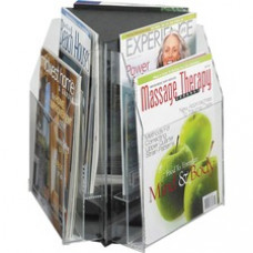 Safco Reveal 2-tier Tabletop Magazine Display - 6 Pocket(s) - 6 Compartment(s) - Compartment Size 7.25
