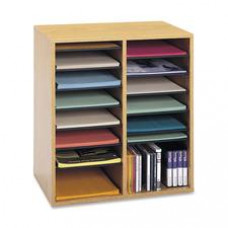 Safco Adjustable Shelves Literature Organizers - 16 Compartment(s) - Compartment Size 2.50