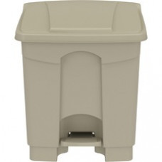 Safco Plastic Step-on Waste Receptacle - 8 gal Capacity - Easy to Clean, Foot Pedal, Lightweight - 17.3