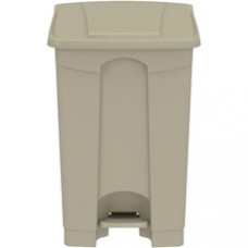 Safco Plastic Step-on Waste Receptacle - 12 gal Capacity - Foot Pedal, Lightweight, Easy to Clean - 23.8