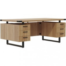 Safco Mirella Free Standing Desk Pedestal Base - Box Drawer(s) - Material: Particleboard - Finish: Sand Dune, Laminate