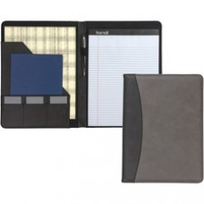 Samsill Pad Folio - Black, Gray - 1 Each