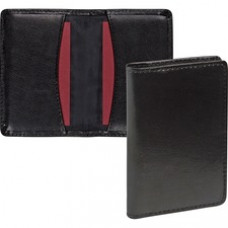 Samsill Carrying Case (Wallet) Business Card - Black - Leather