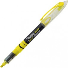 Sharpie Pen-style Liquid Ink Highlighters - Micro Marker Point - Chisel Marker Point Style - Yellow Pigment-based Ink