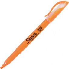 Sharpie Accent Highlighters with Smear Guard - Fine Marker Point - Chisel Marker Point Style - Fluorescent Orange - Orange Barrel