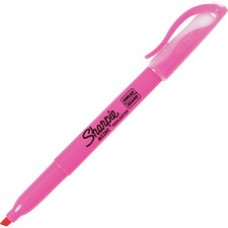 Sharpie Accent Highlighters with Smear Guard - Fine Marker Point - Chisel Marker Point Style - Pink - Pink Barrel
