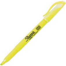 Sharpie Accent Highlighters with Smear Guard - Fine Marker Point - Chisel Marker Point Style - Fluorescent Yellow - Yellow Barrel