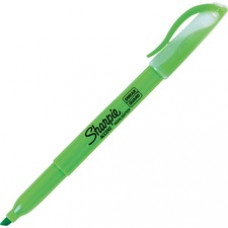 Sharpie Accent Highlighters with Smear Guard - Fine Marker Point - Chisel Marker Point Style - Forest Green - Green Barrel