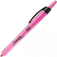 Sharpie Sharpie Smear Guard Retractable Highlighter - Micro Marker Point - Chisel Marker Point Style - Fluorescent Pink