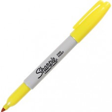 Sharpie Pen-style Permanent Marker - Fine Marker Point - Yellow Alcohol Based Ink - 1 Each