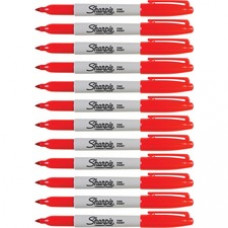 Sharpie Fine Point Permanent Marker - Fine Marker Point - Red Alcohol Based Ink - 12 / Box