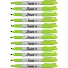 Sharpie Fine Point Permanent Ink Markers - Fine Marker Point - Lime Alcohol Based Ink - 12 / Box
