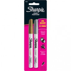 Sharpie Extra Fine Oil-Based Paint Markers - Extra Fine Marker Point - Gold, Silver Oil Based Ink - 2 / Pack