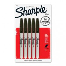 Sharpie Fine Point Permanent Marker - Fine Marker Point - Black Alcohol Based Ink - 5 / Pack