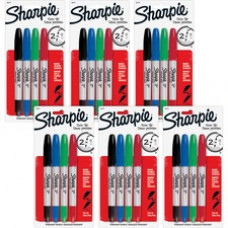 Sharpie Twin Tip Markers - Ultra Fine, Fine Marker Point - 0.3 mm, 1 mm Marker Point SizeAlcohol Based Ink - 24 / Bag
