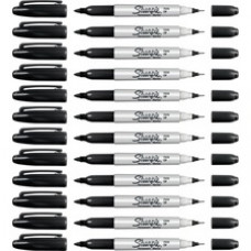 Sharpie Twin Tip Markers - Ultra Fine, Fine Marker PointAlcohol Based Ink - 12 / Box