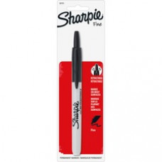 Sharpie Fine Point Retractable Markers - Fine Marker Point - Black - 1 Each