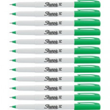 Sharpie Precision Permanent Markers - Ultra Fine Marker Point - Green Alcohol Based Ink - 12 / Box