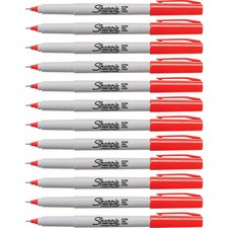Sharpie Precision Permanent Markers - Ultra Fine Marker Point - Red Alcohol Based Ink - 12 / Box