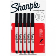 Sharpie Permanent Ultra Fine Point Markers - Ultra Fine Marker Point - 0.2 mm Marker Point Size - Black - 5 / Pack