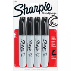 Sharpie Chisel Tip Permanent Markers - 5.3 mm Marker Point Size - Chisel Marker Point Style - Black - 4 / Pack
