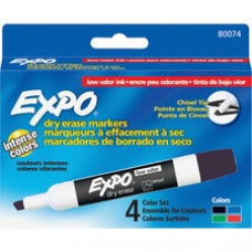 Expo Low-Odor Dry Erase Chisel Tip Markers - Bold Marker Point - Chisel Marker Point Style - Assorted - Assorted Barrel