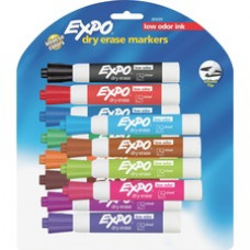Expo Low-Odor Dry Erase Chisel Tip Markers - Chisel Marker Point Style - Assorted - 12 / Set