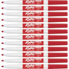 Expo Low-Odor Dry-erase Fine Tip Markers - Fine Marker Point - Red - 12 / Dozen