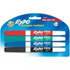 Expo Low-Odor Dry-erase Fine Tip Markers - Fine Marker Point - Assorted - 4 / Set