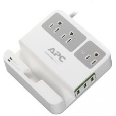 APC by Schneider Electric Essential SurgeArrest, 3 Outlets, 3 USB Charging Ports, 120V - 3 x NEMA L5-15R, 3 x USB - 1080 J - 120 V AC Input - 120 V AC, 5 V DC Output