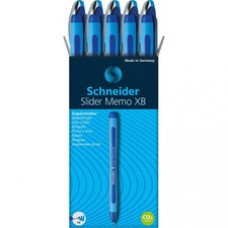 Schneider Slider Memo XB Ballpoint Pen - Extra Broad Pen Point - 1.4 mm Pen Point Size - Blue - Blue Rubberized, Light Blue Barrel - Stainless Steel Tip - 10 / Pack
