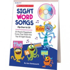 Scholastic Sight Word Songs Flip Chart & CD - Theme/Subject: Learning, Fun - Skill Learning: Songs, Reading - 1 Each