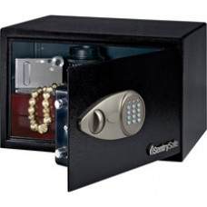 Sentry Safe Small Security Safe with Electronic Lock - 0.50 ft³ - Key Lock - 2 Live-locking Bolt(s) - Internal Size 8.50