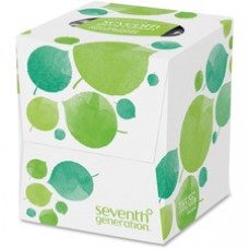 Seventh Generation 100% Recycled Facial Tissues - 2 Ply - White - Paper - Hypoallergenic, Non-chlorine Bleached, Dye-free, Fragrance-free - 85 Quantity Per Box - 1 Box