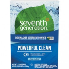 Seventh Generation Dishwasher Detergent - Powder - 45 oz (2.81 lb) - 1 Each - Clear