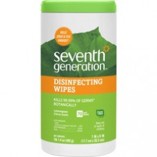 Seventh Generation Disinfecting Cleaner - Wipe - Lemongrass Citrus Scent - 7