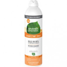 Seventh Generation Disinfectant Cleaner - Spray - 13.9 fl oz (0.4 quart) - Fresh Citrus & Thyme Scent - 1 Each - Clear