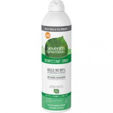 Seventh Generation Disinfectant Cleaner - Spray - 13.9 fl oz (0.4 quart) - Eucalyptus Spearmint & Thyme Scent - 8 / Carton - Clear