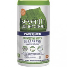Seventh Generation Professional Disinfecting Wipes - Wipe - Lemongrass Citrus Scent - 70 / Can - 1 Each