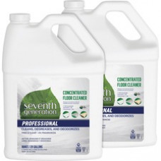 Seventh Generation Concentrated Floor Cleaner- Free & Clear - Concentrate - 128 fl oz (4 quart) - 2 / Carton - Multi