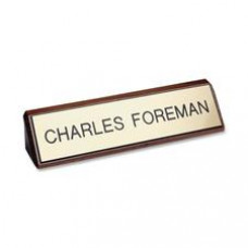 Xstamper Xecutives Plastic Name Plates On Wood - 1 Each - 8