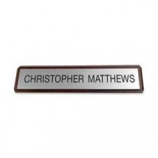 Xstamper Xecutives Plastic Name Plates On Wood - 1 Each - 10